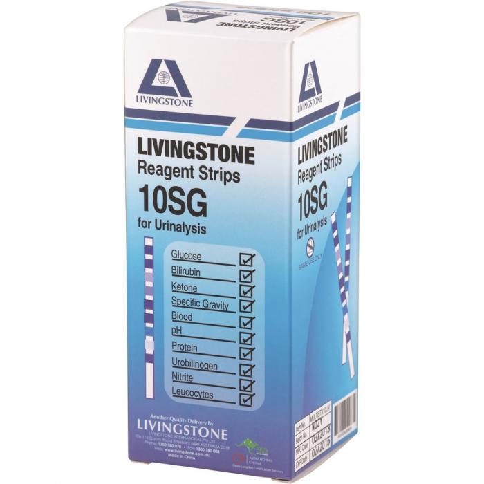 Livingstone Livingstone Urinalysis Reagent Strips 10SG (10 Tests) x 100 Pack